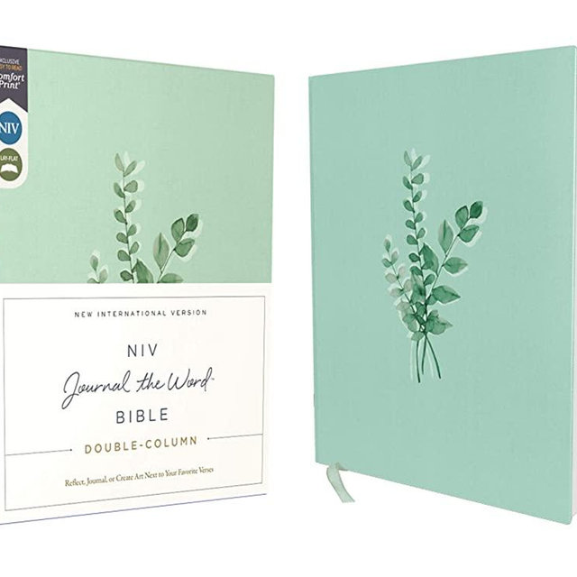 NIV, Journal the Word Bible, Double-Column, Cloth over Board, Teal, Red Letter, Comfort Print: Reflect, Take Notes, or Create Art Next to Your Favorite Verses