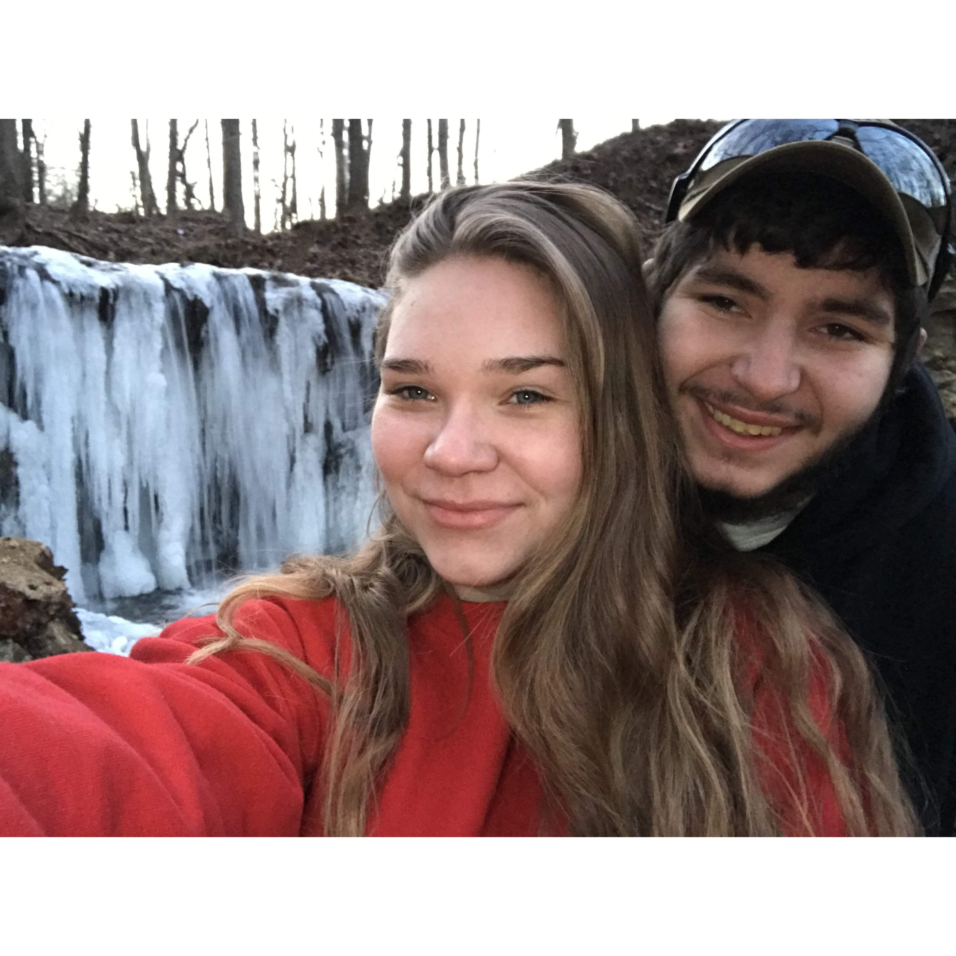 Staunton waterfall frozen, 2018
