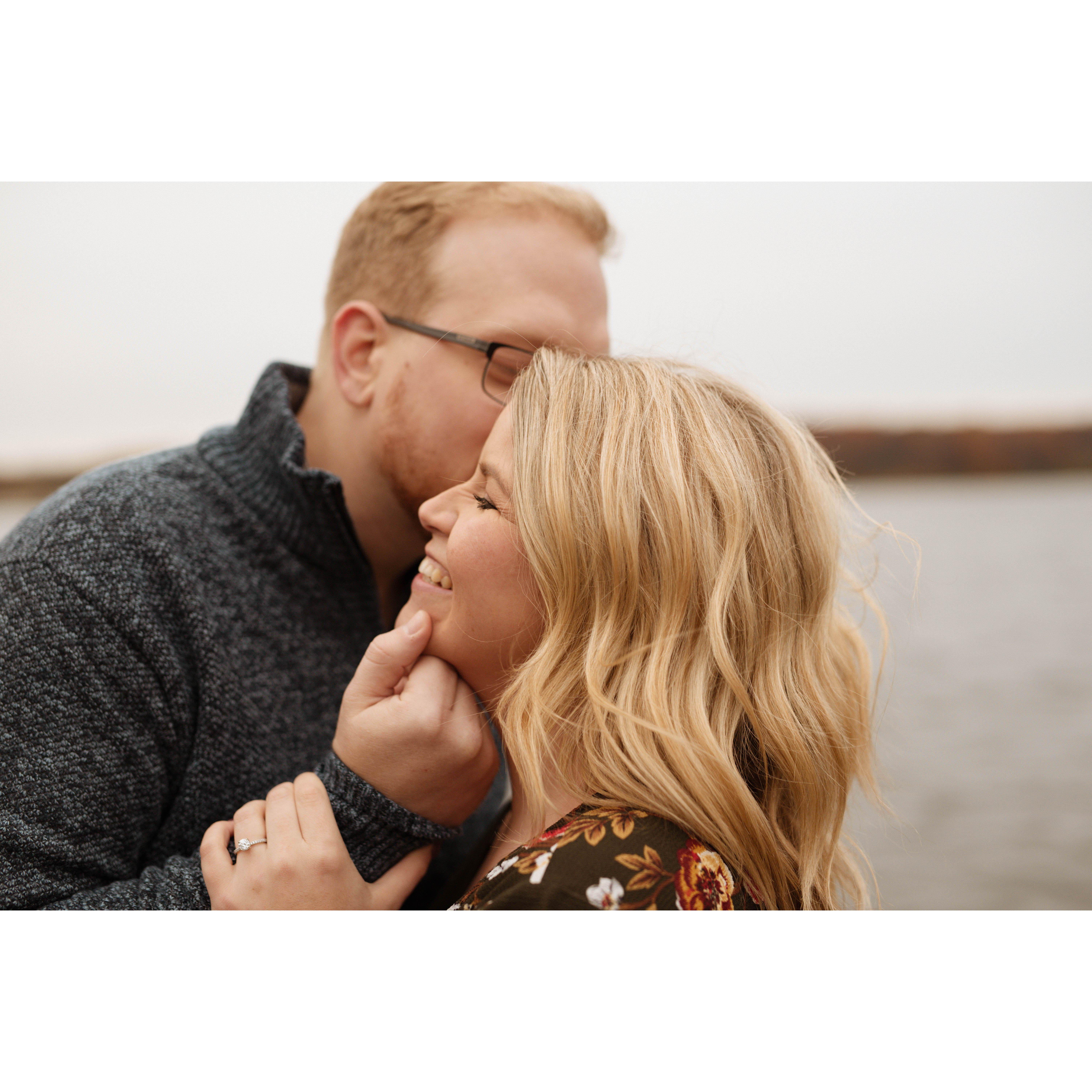 Freezing cold and laughing at more nonsense being whispered to me