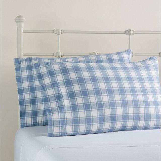 Ultrasoft Comfort Flannel Pillowcases, Check Set of Two