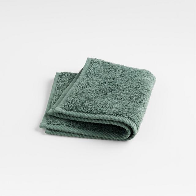Quick-Dry Duck Green Organic Cotton Washcloth
