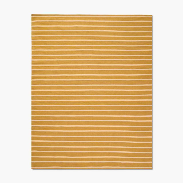 Emma Chamberlain Stripe Washable Rug, 5x8, Honey