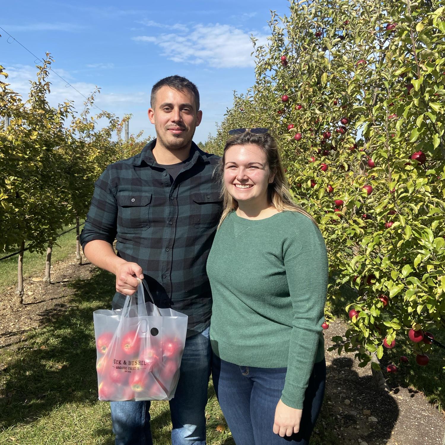 Our first time apple picking at Peck and Bushel, who knew three years later we would be celebrating our marriage there!