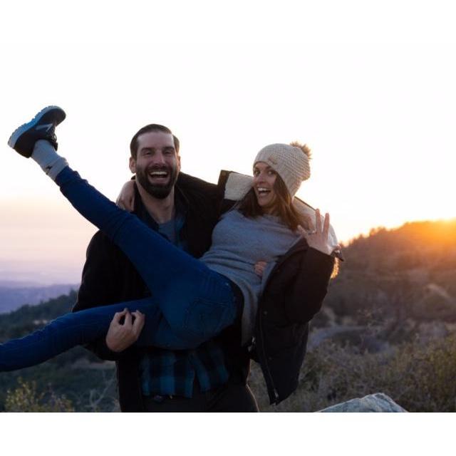 Graham popped the question on top of Palomar Mountain during sunset.