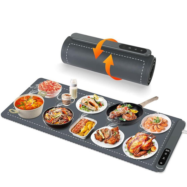 Warming Mat for Food,(XXL 36"x16") Electric Warming Tray,Extra Large Food Warmer Mat,Warming Pads for Food,Portable Heating Mat for Buffet,Parties,Buffets Party(Gray)