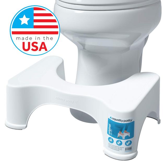 Squatty Potty The Original Bathroom Toilet Stool, White, 7 Inch