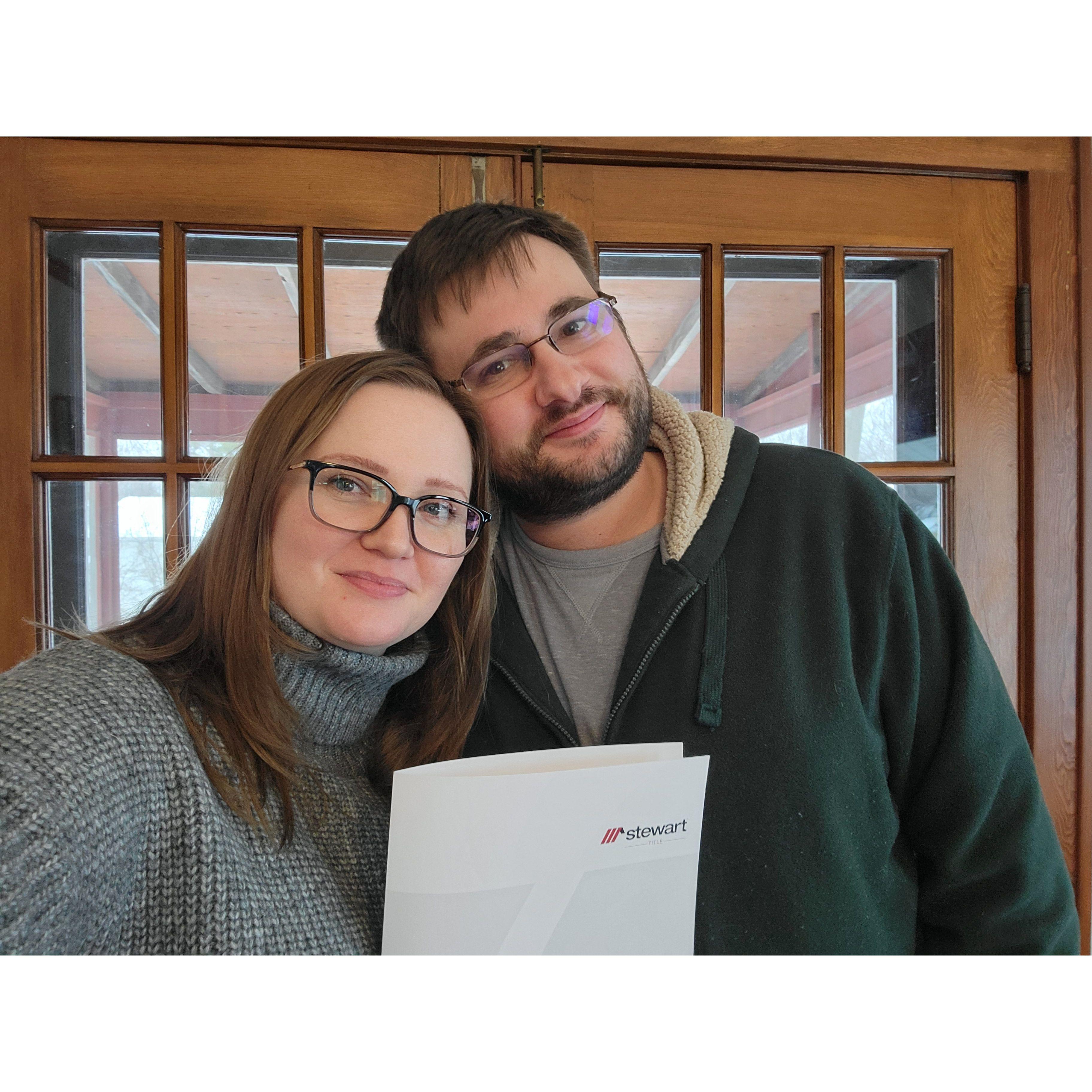 The day we bought our first house!