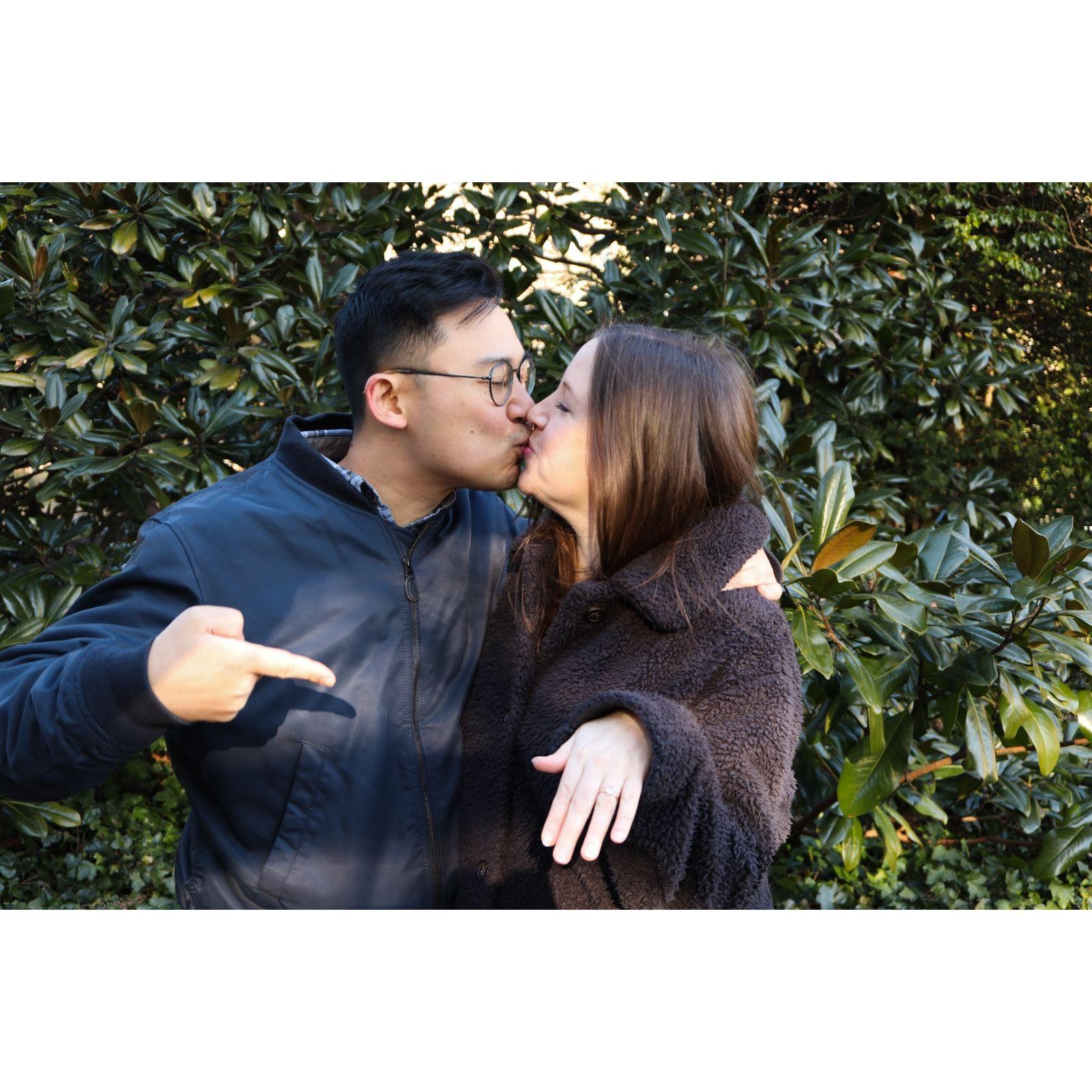 Engagement shoot at the Brooklyn Botanical Gardens.