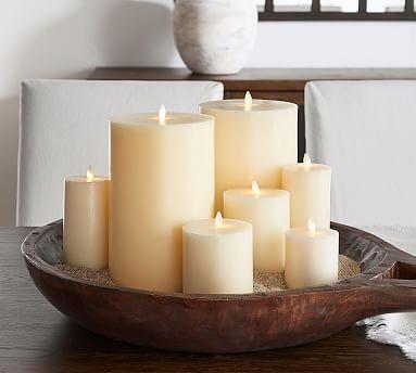 Premium Flickering Flameless Wax Pillar Candles