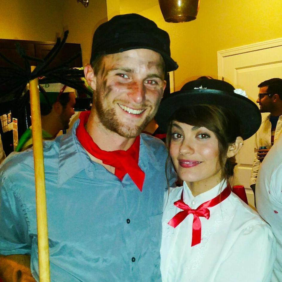 For our first Halloween we dressed as Mary Poppins and Bert