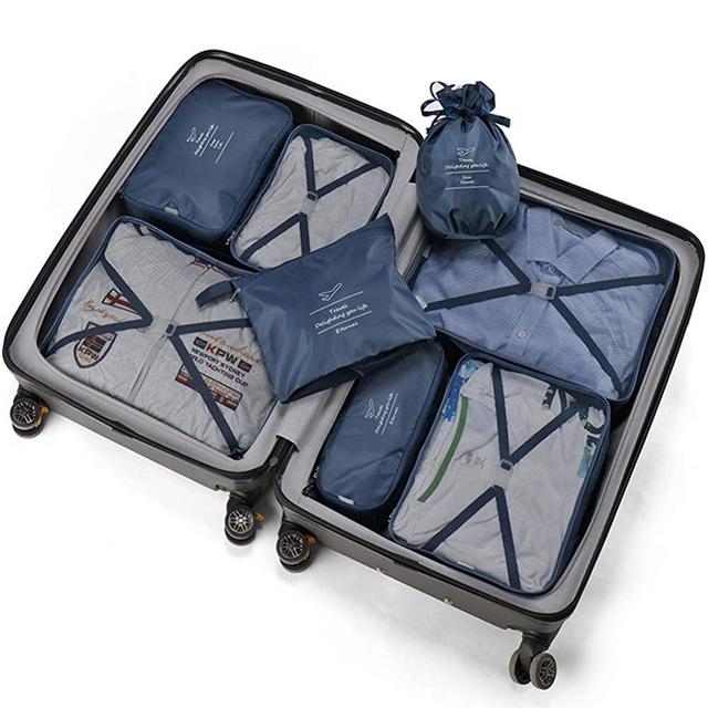 Travel Packing Cubes 8 Pcs Set, Luggage Packing Organizers with Shoe Bag and Toiletry Bag