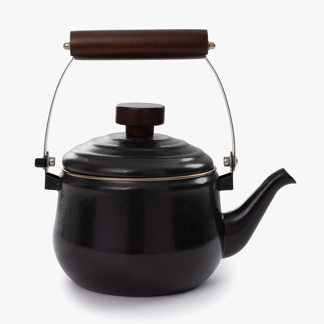 Enamel Teapot - Charcoal