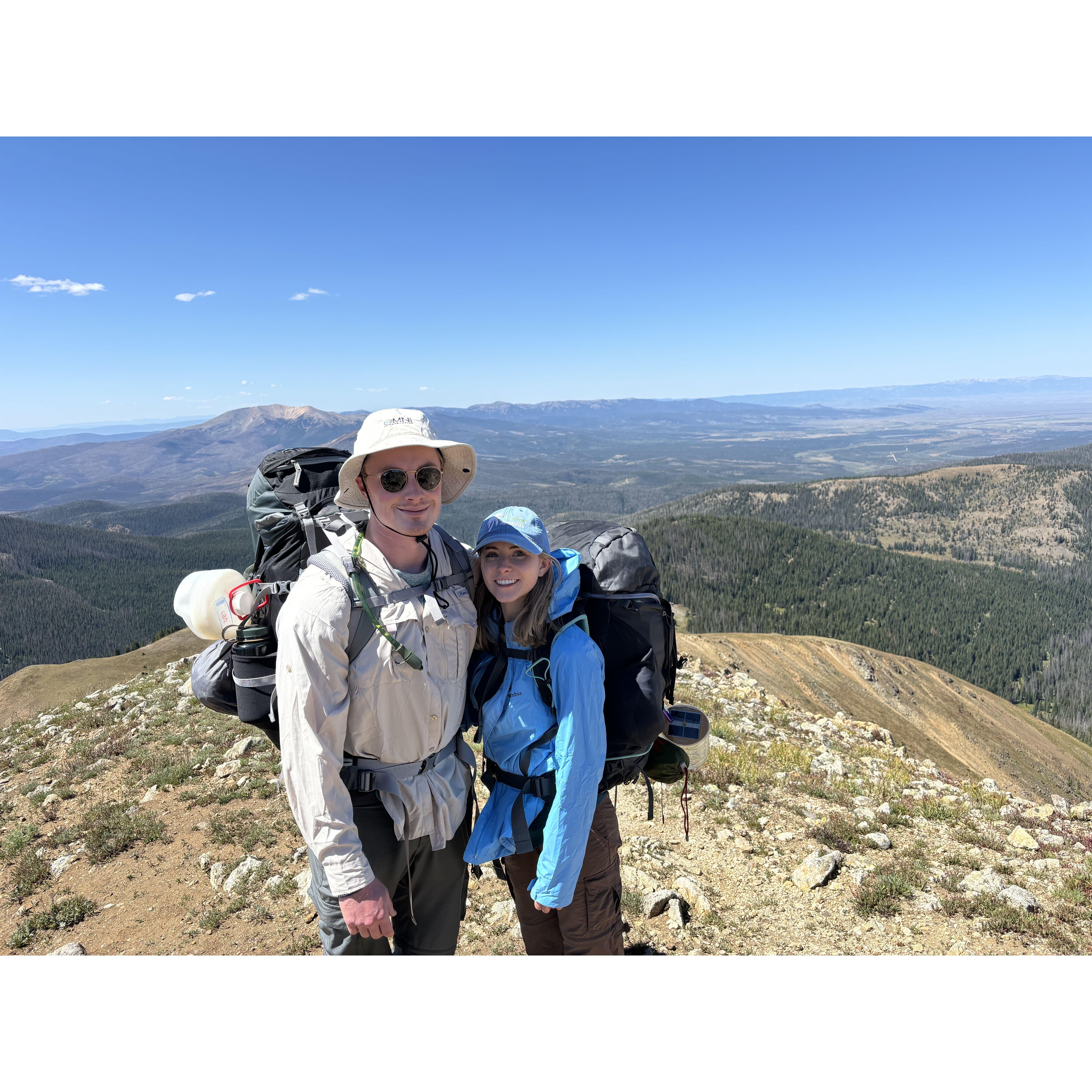 Backpacking in Colorado with Taylor's family!