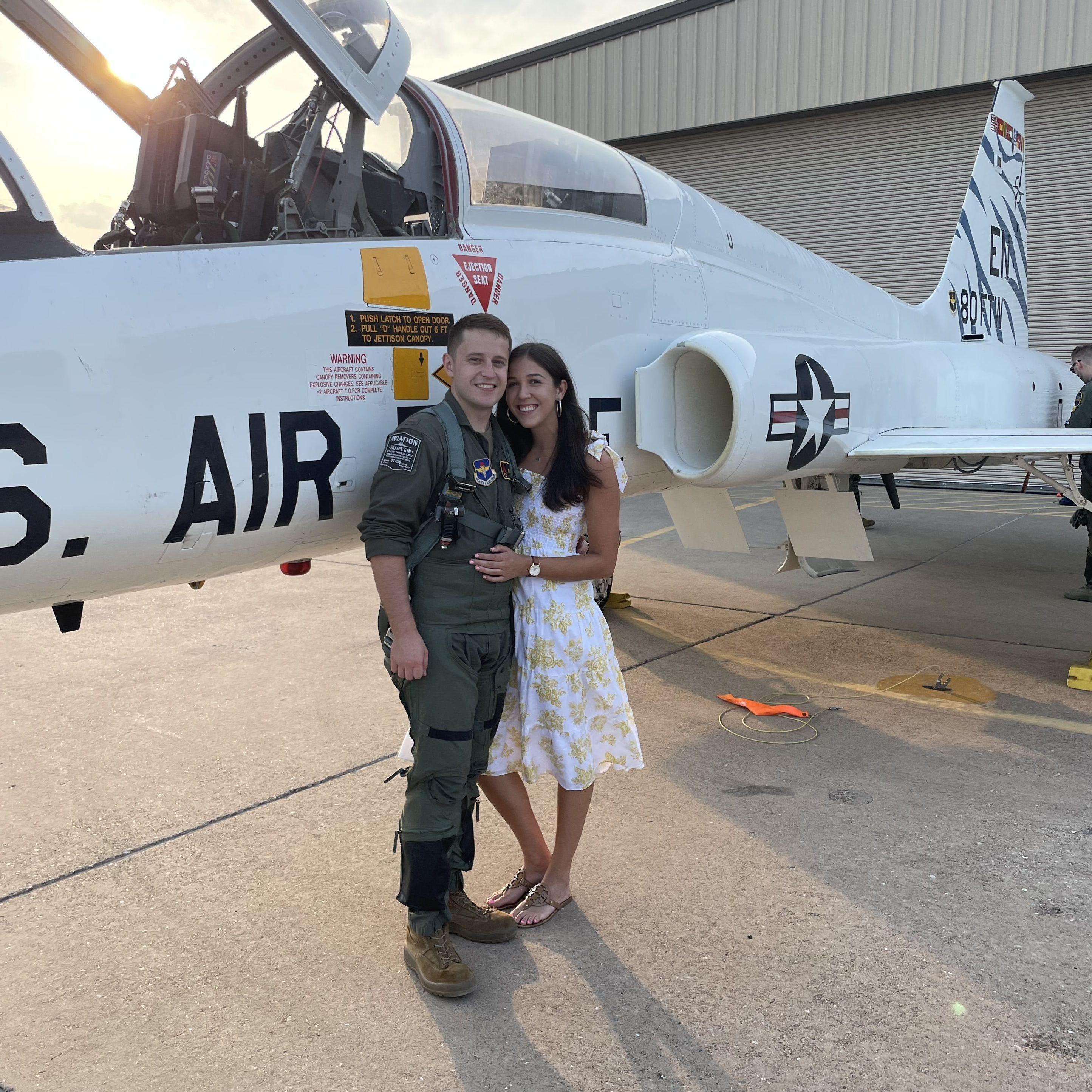 These photos were taken in July 2021. Annalise was about to start law school at UNC. John, still in Wichita Falls, Texas, was about to start his next phase of pilot training.