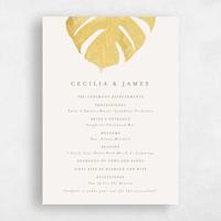 Beige Wedding Program - Maui Foil