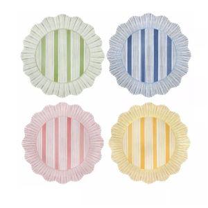 Cabana Stripe melamine dinner plates - Set of 4