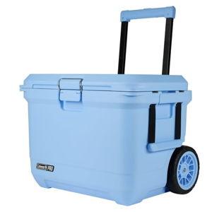 Coleman Pro Heavy-Duty 55qt Wheeled Ultra-Light Premium Hard Cooler, Extra-Thick Insulation Keeps Ice up to 5 Days, 92-Can Capacity, Heavy-Duty Wheels