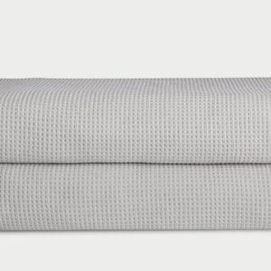 Waffle Bath Sheets - Light Grey