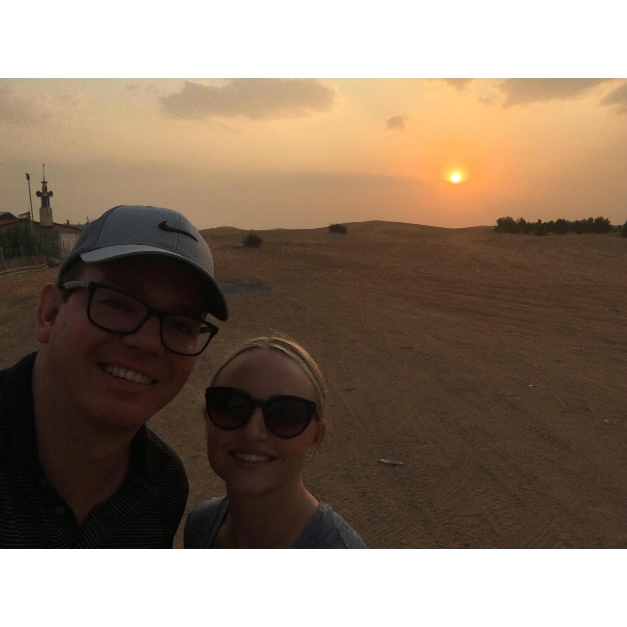 Sunset in Al Qudra Desert