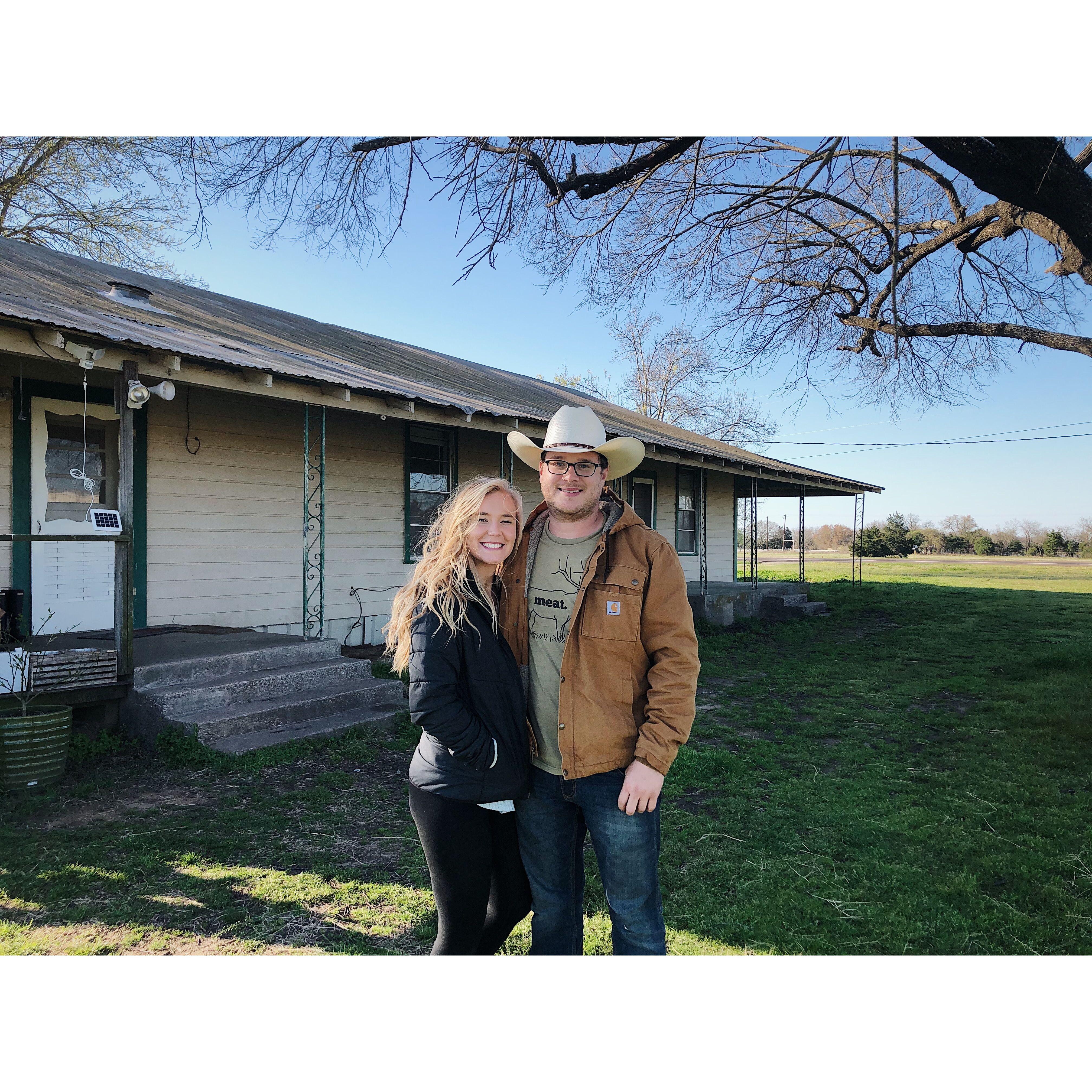 Our first rent house in Mexia; the Wintergarden