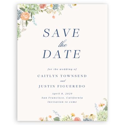 Beige Wedding Digital Save the Date - Rosamund Portrait