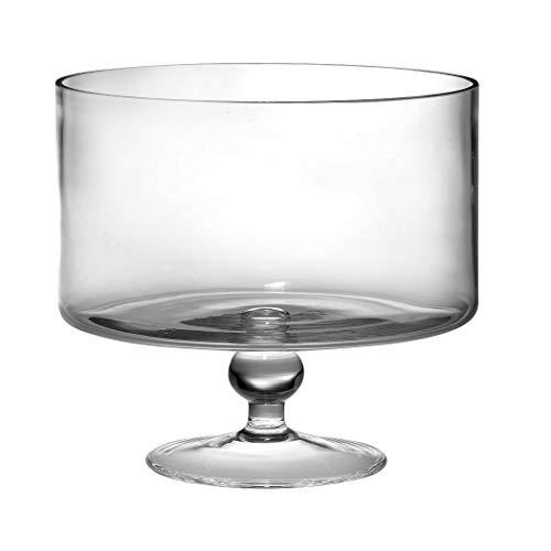 Barski European Beautiful Hand Made Glass Large Trifle Bowl, 9.5"D , 170 oz (over 5 quarts) Clear