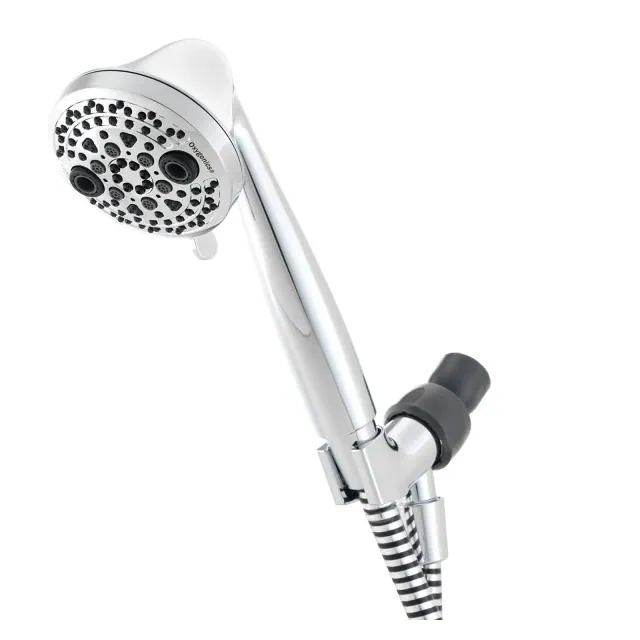 5 Setting PowerMassage Handheld Shower Head Chrome - Oxygenics: EPA WaterSense, 60" Hose, 1.75 GPM