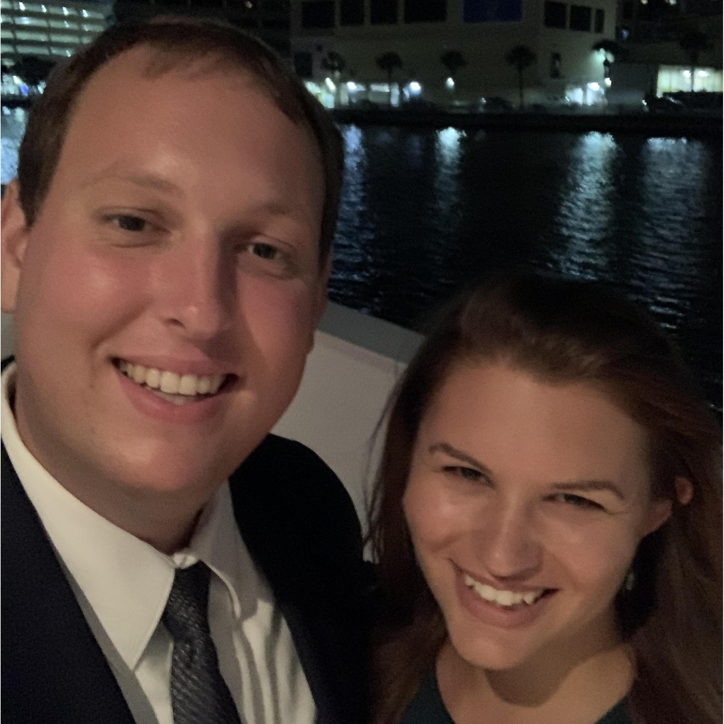 This was our first picture together, he was trying to take a selfie of us, but he kept accidentally locking his phone instead. 😂 I think it was an excuse for him to have his arm around me longer.