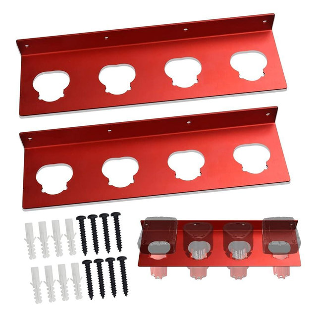 Huthbrother 2-Pack Battery Holder W/Screws for Milwaukee M12, 12V Battery Holder, Wall Mount for 12V Batteries