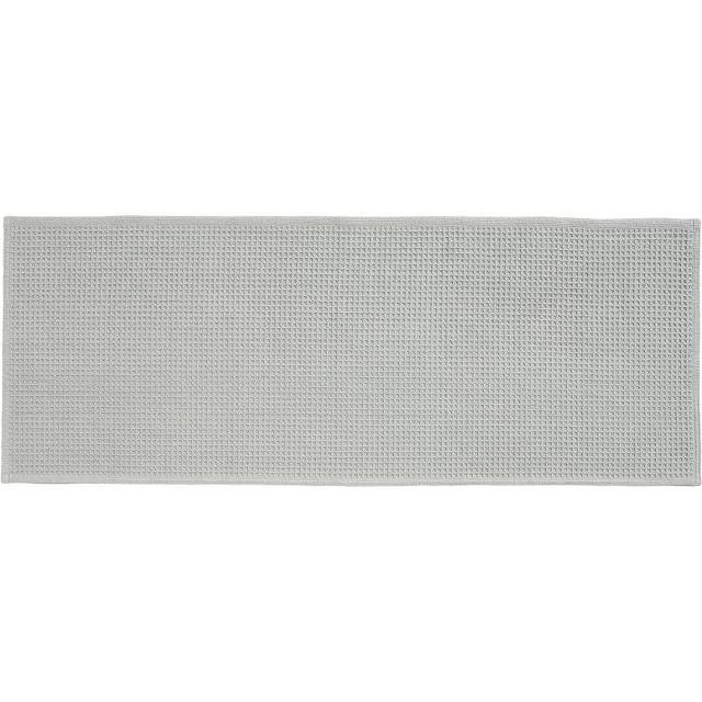Gray Mist Waffle Weave Bath Mat, 24 x 64"