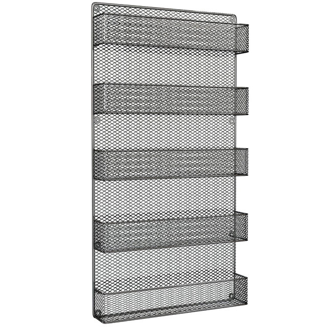 Spice Rack Organizer - Space-Saving Wall-Mount 5-Tier Wire Shelves for Pantry or Cabinets - Kitchen Organization and Storage by Home-Complete