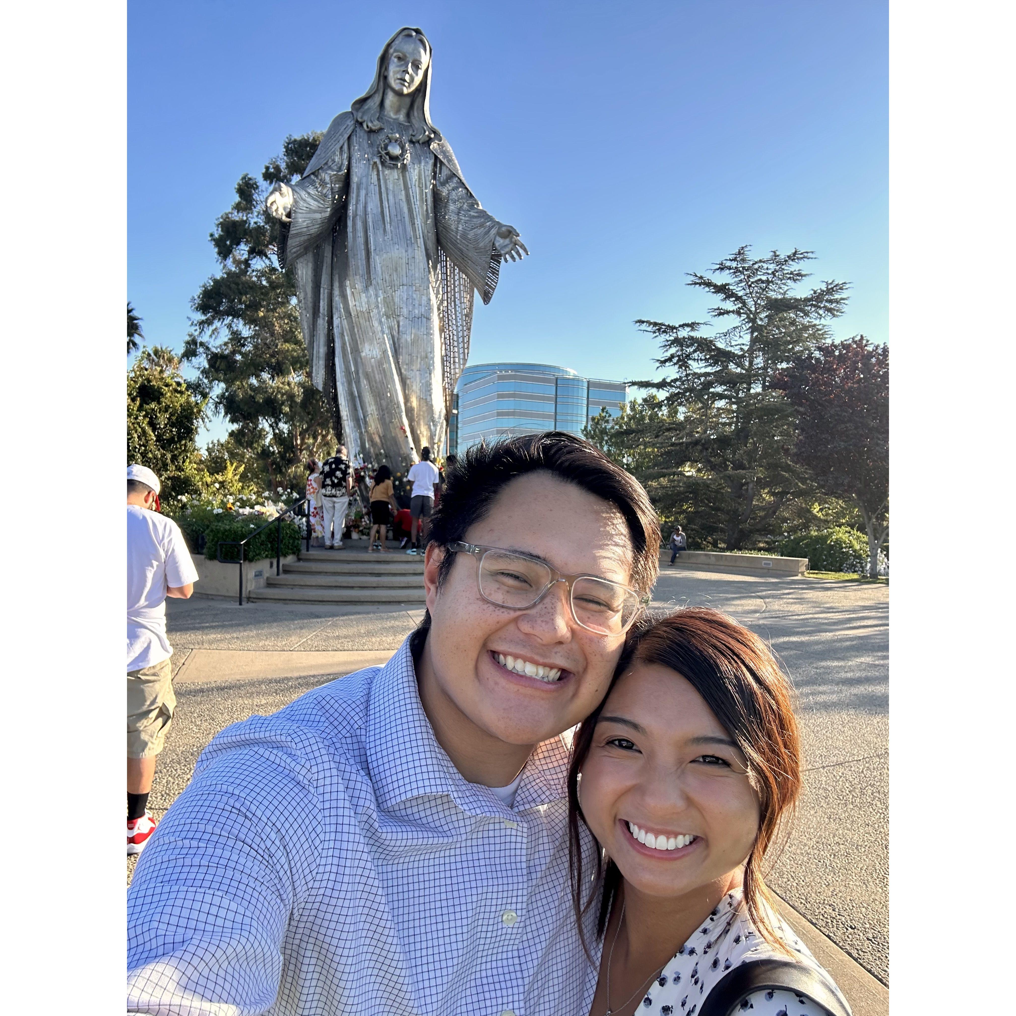 One of our first dates at Our Lady of Peace Church & Shrine