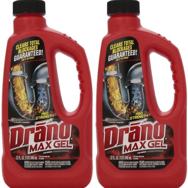 Drano 701722747197 00117-2PK Max Clog Remover (Pack of 2), 32 oz, 2Pack (32 Ounce), 64 Fl Oz