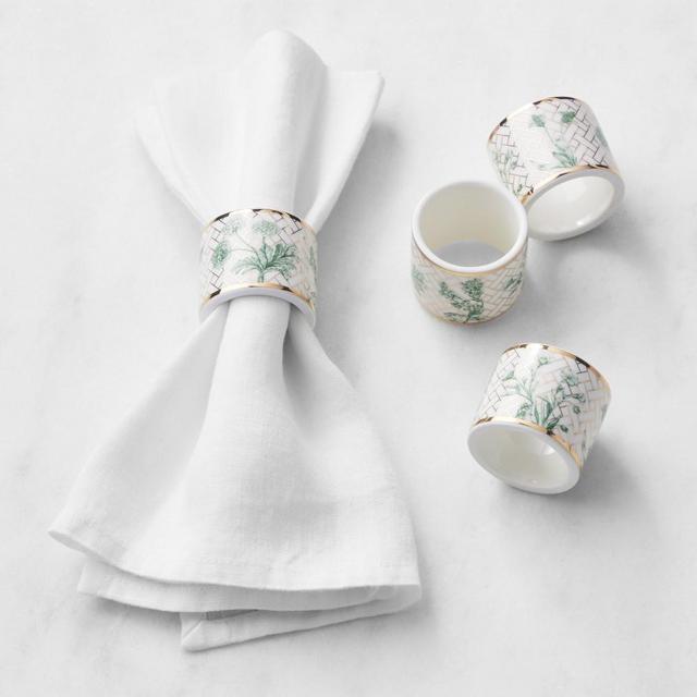 Garden Lattice Napkin Rings, Set of 4