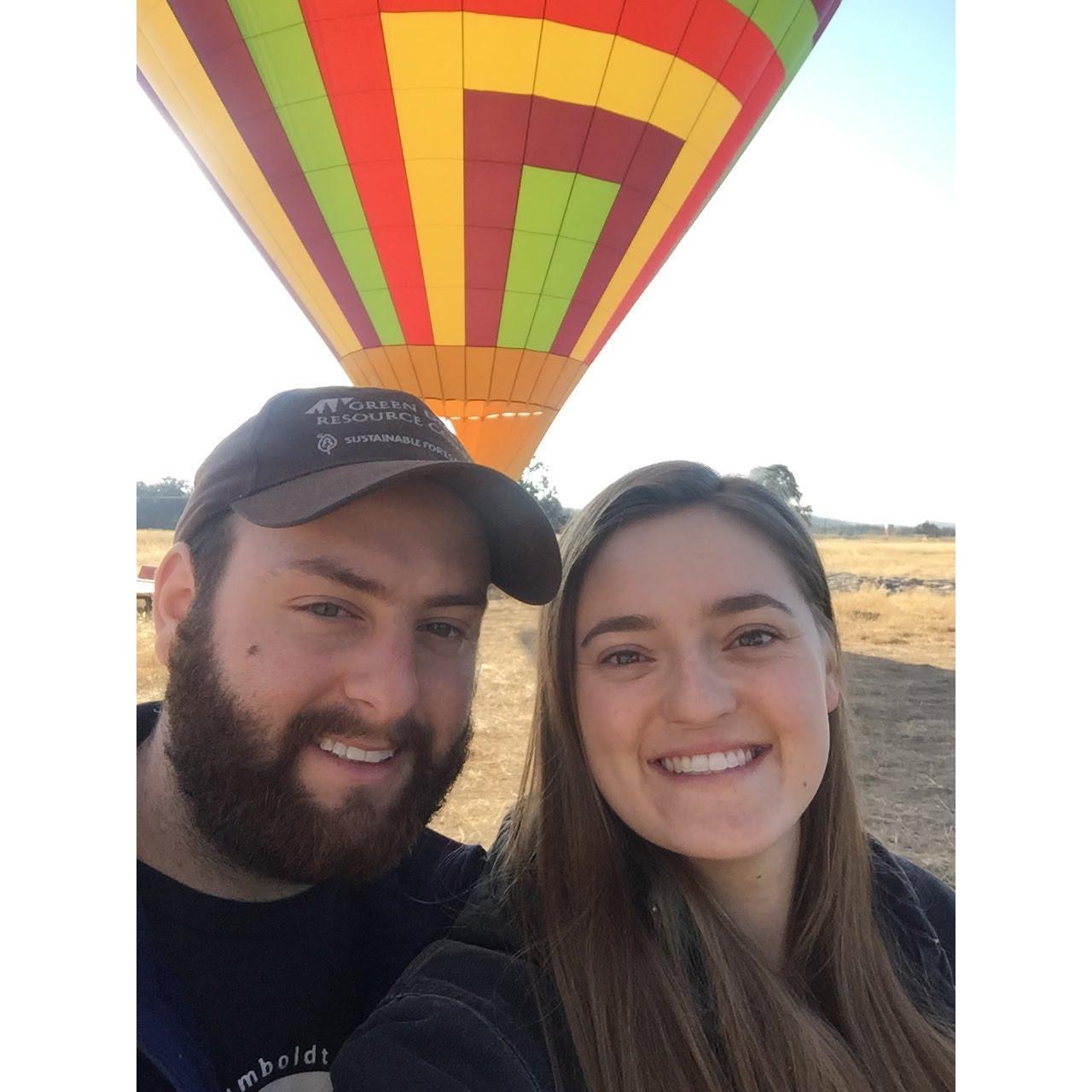 Hot air balloon ride in Santa Rosa, 2015