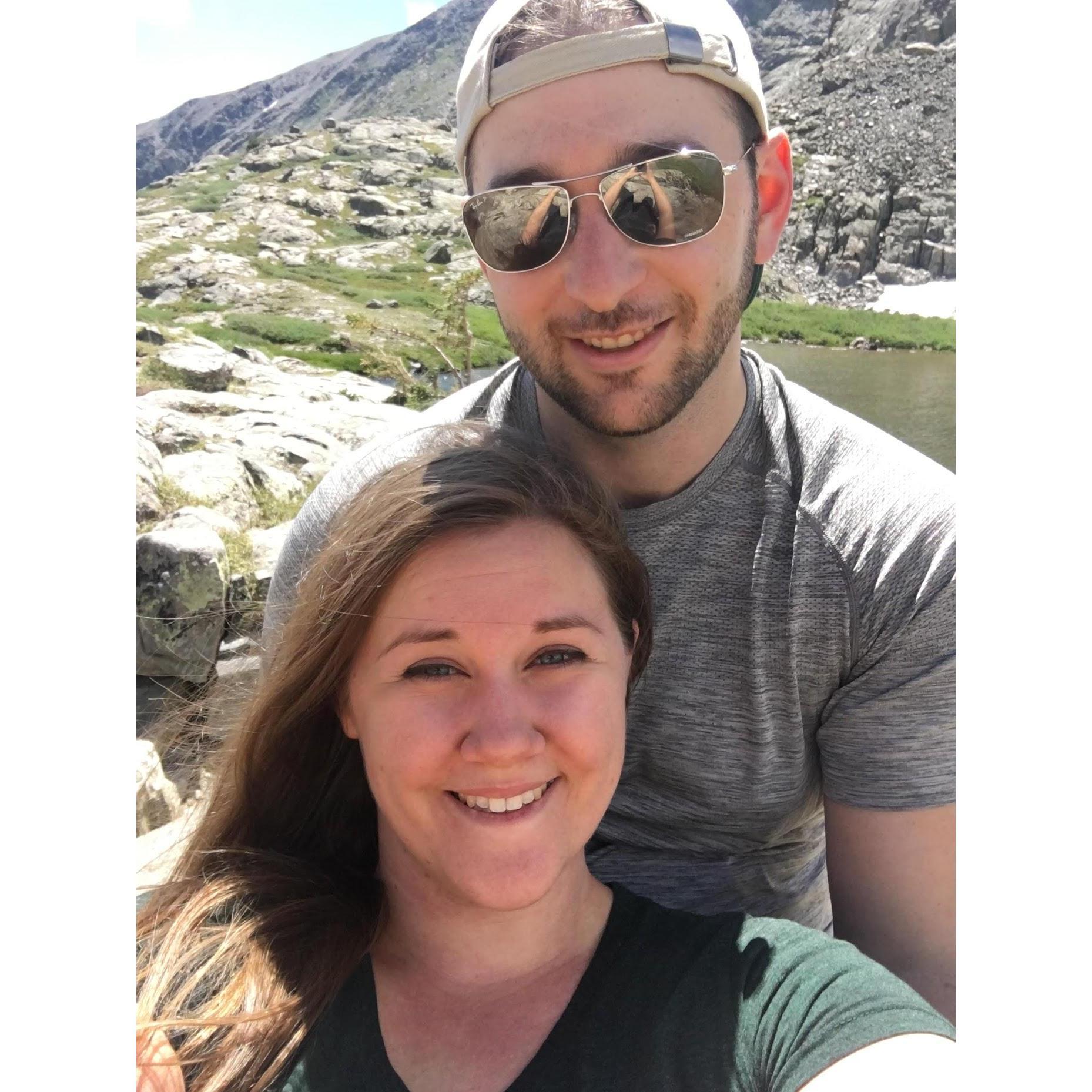 The peak of a gorgeous Rocky Mountain hike in Colorado!