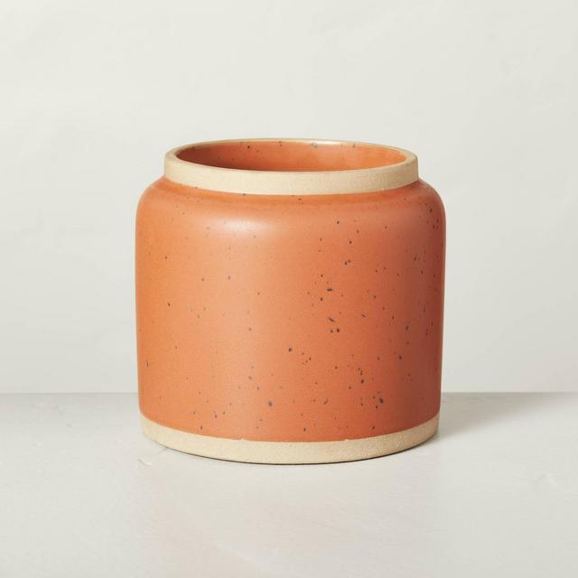 25oz Harvest Spice Speckled Ceramic Multi-Wick Seasonal Candle Burnt Orange - Hearth & Hand™ with Magnolia