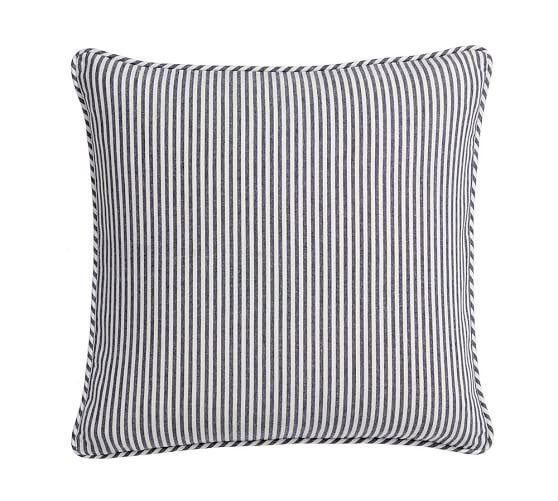 Wheaton Stripe Pillow Cover, 20", Navy