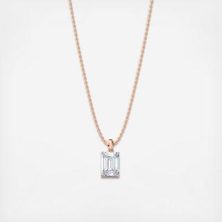 Emerald Cut Diamond Pendant Necklace