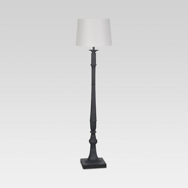 Turned Wood Floor Lamp Black - Threshold™