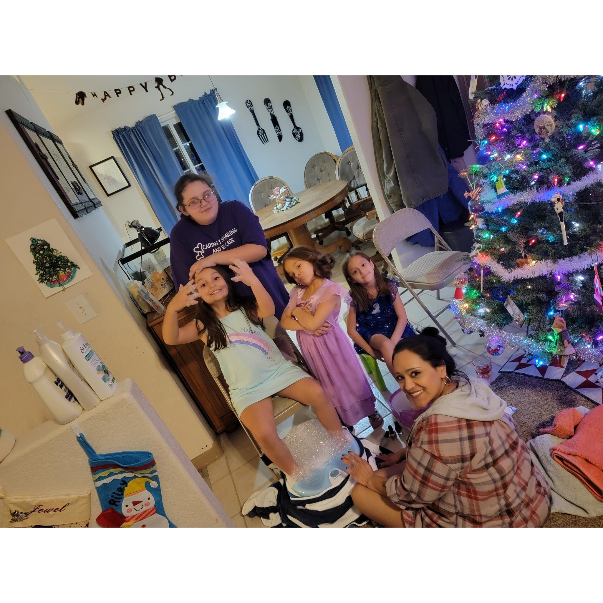 Spa day at the Fox Den.