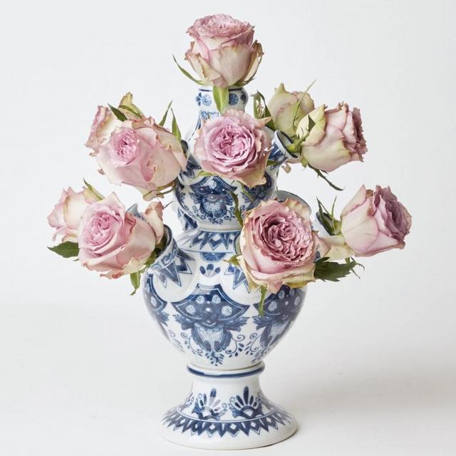 Blue and White Pyramid Vase