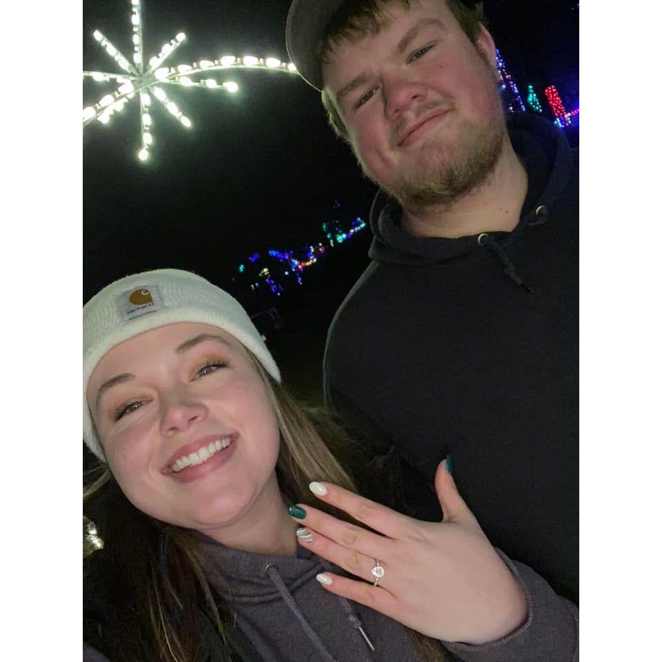 The night he proposed in Irvine Park!