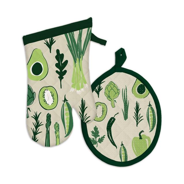 2pc Vegetable Print Oven Mitten - MU Kitchen
