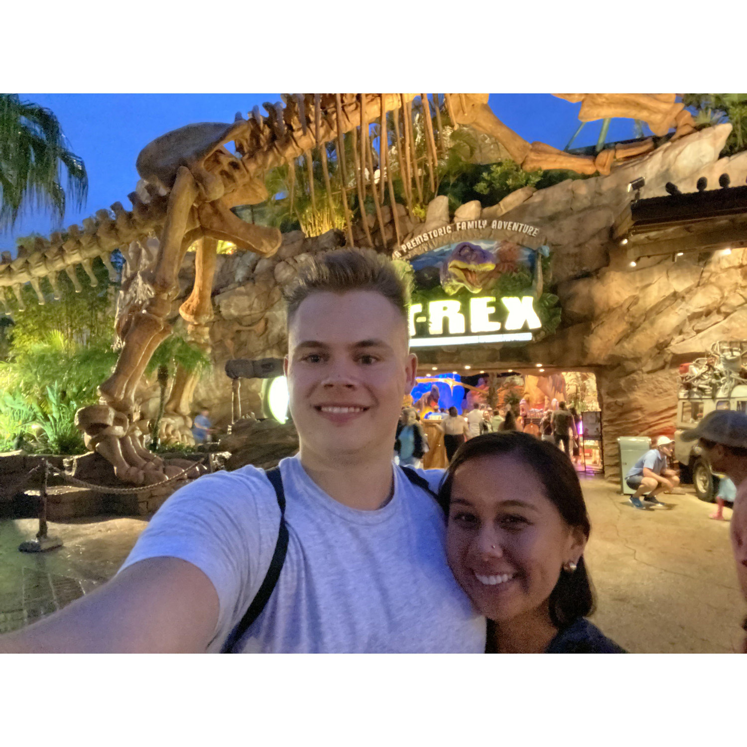 Our first night in Orlando eating at our favorite restaurant in Disney Springs: T-REX Restaurant!