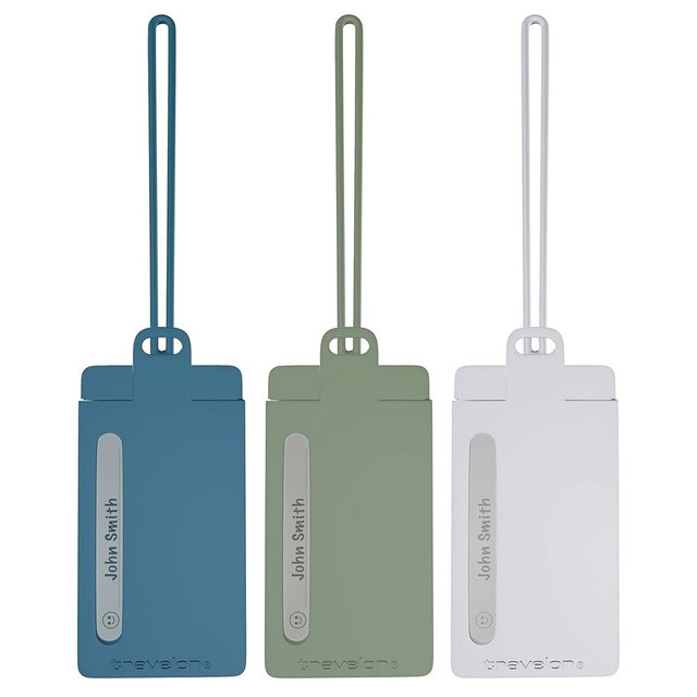 Travelon Set of 3 Silicone Privacy Luggage Tags