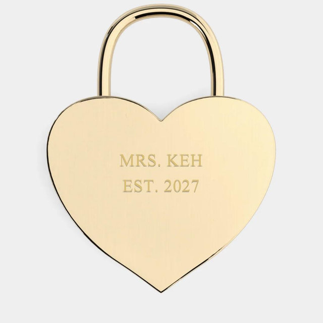Heart Padlock- Personalized- MRS. KEH EST. 2027