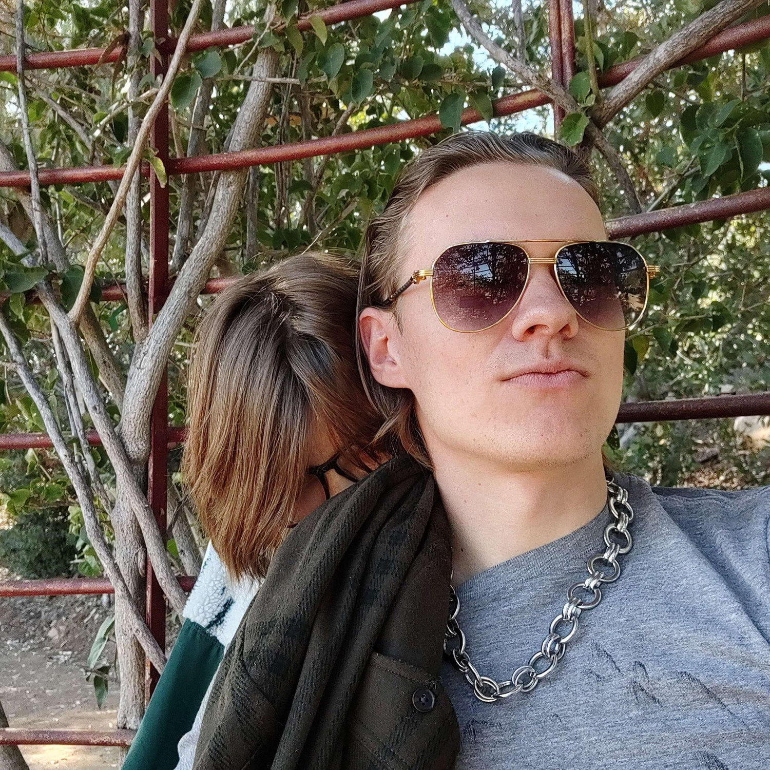 This is from out 3-month anniversary at the Vista Botanical Gardens