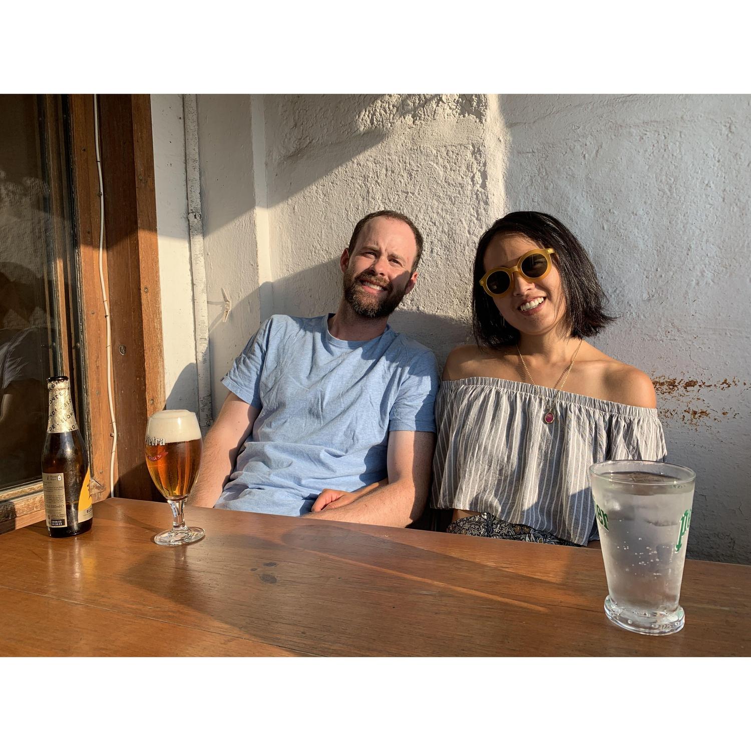A drink on top of Cité Radieuse, Marseille, France :)