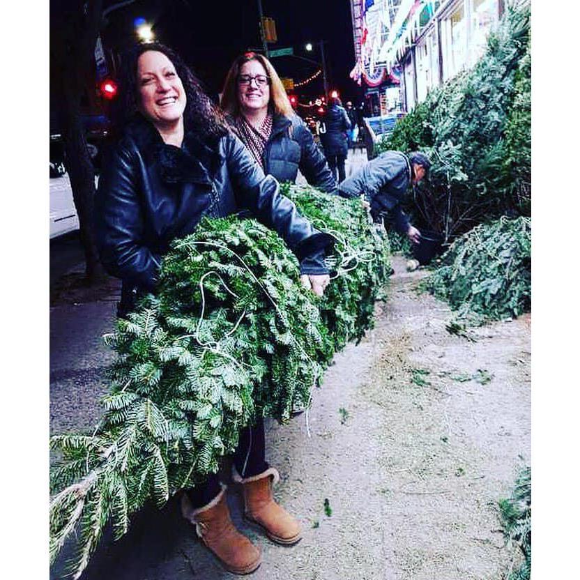 Schlepping the Christmas tree